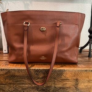 Coach Tan Leather Tote Bag